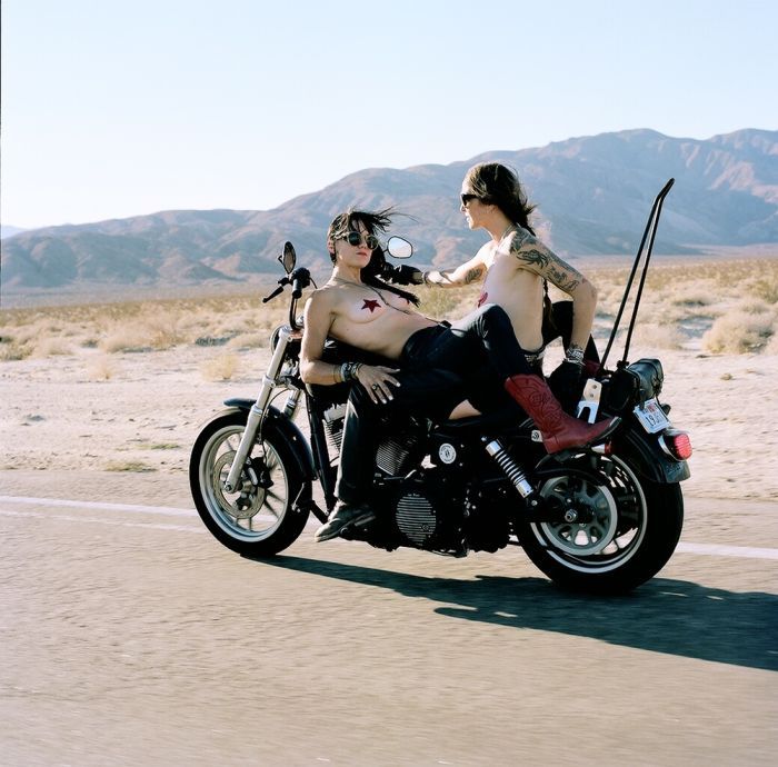 Girls on a motorcycle in Lanzhou