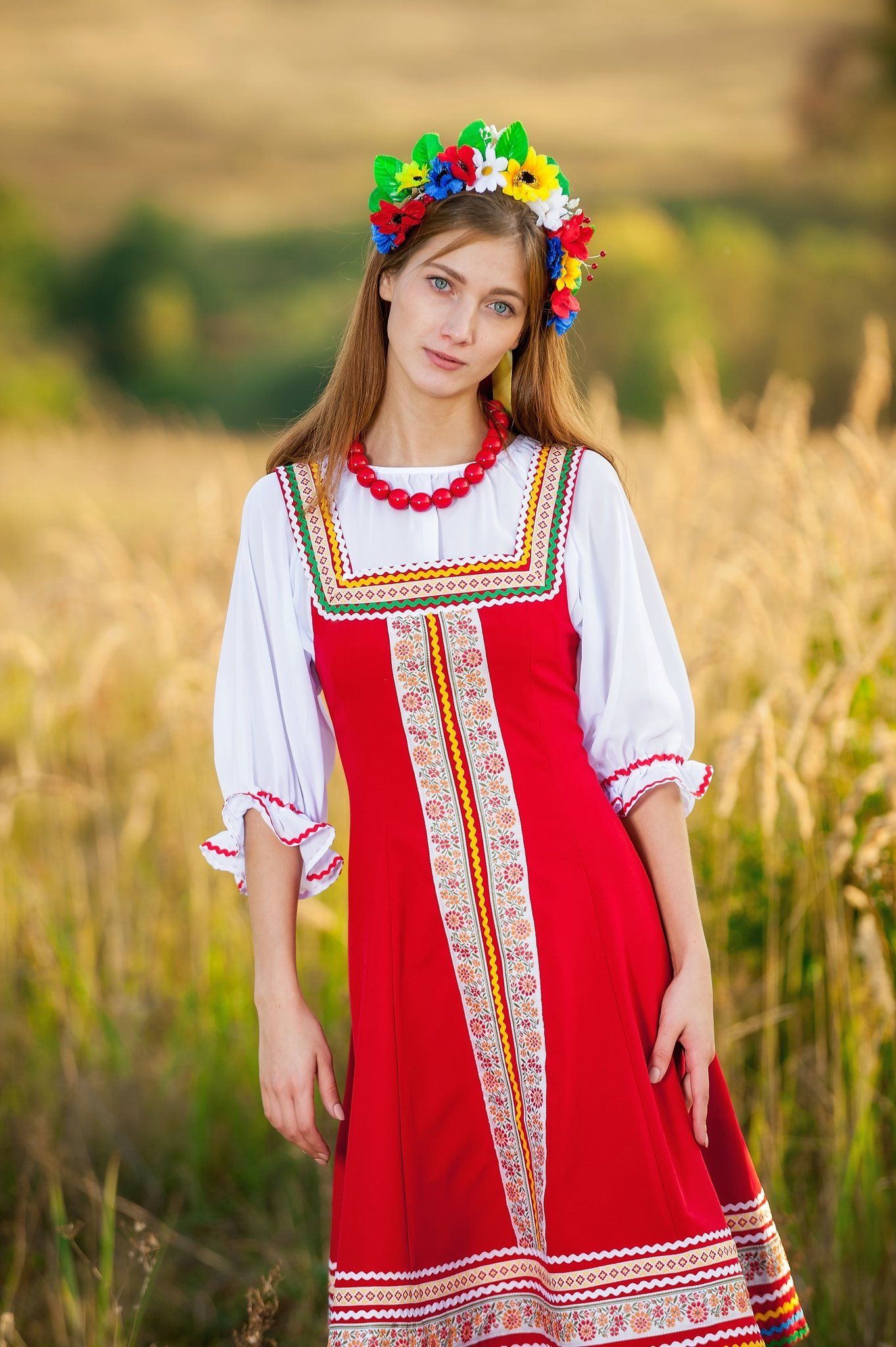 Women in Slavic costumes in Lanzhou