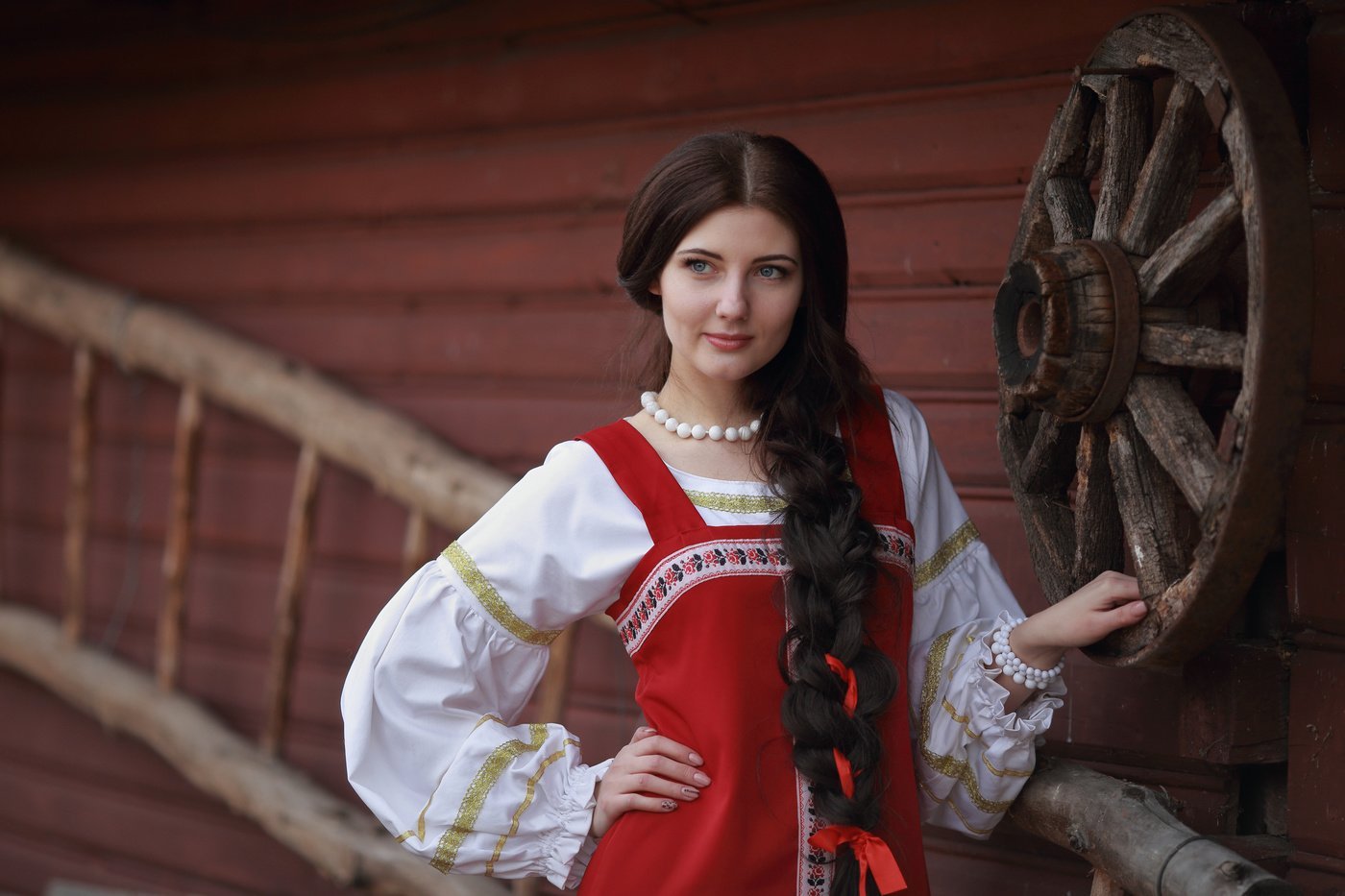 Girls in Slavic costumes in Lanzhou